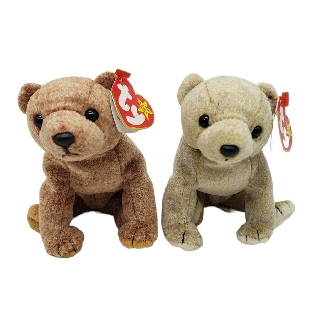 Vintage Almond and Pecan Ty Beanie Baby Collectors Bundle from 1999